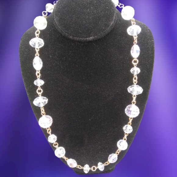Kirks Folly sparkling Aurora Borealis Necklace choker beautiful Iridescence AB - Picture 1 of 17